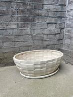 GROTE off white/wit/gebroken wit/creme bonsai pot 48x21x16cm, Tuin en Terras, Ophalen of Verzenden, Rond, Aardewerk, Minder dan 25 cm
