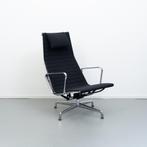 5x Vitra Eames EA 124 Fauteuil Zwart Hopsak - Chroom, Huis en Inrichting, 75 tot 100 cm, Ophalen of Verzenden, Zo goed als nieuw