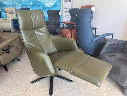 Twice relax fauteuil relaxstoel gratis bezorgd/ garantie, Huis en Inrichting, Fauteuils, Gebruikt, Leer, Ophalen of Verzenden