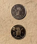 2x 1,- gulden munten, laatstgeslagen 2001, Ophalen of Verzenden, Koningin Beatrix, 5 gulden