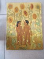 Coque Martinez - tuin van Eden - 45 x 64 cm, Antiek en Kunst, Ophalen of Verzenden