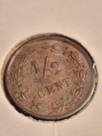 Koperen halve cent Willem III 1885 - Prachtige kwaliteit!, Postzegels en Munten, Munten | Nederland, Verzenden, Koning Willem III