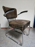 Ahrend de Cirkel stalen stoel, zwarte bakelieten armleuning, Ophalen of Verzenden, Gebruikt, Zwart, Eén