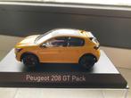 Peugeot 208 GT Pack geel Norev 1/43, Hobby en Vrije tijd, Ophalen of Verzenden, Nieuw, Auto, Norev