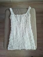 Witte rozen cocktailjurk, Wit, Nieuw, Ophalen of Verzenden, Maat 36 (S)