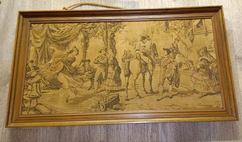 Wandkleed 18e eeuwse scène, Antiek en Kunst, Antiek | Kleden en Textiel, Ophalen