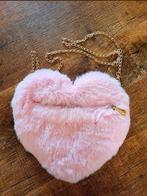 Roze Pluche Tasje met Gouden Ketting - Nieuw!, Ophalen of Verzenden, Nieuw, Roze, Schoudertasje