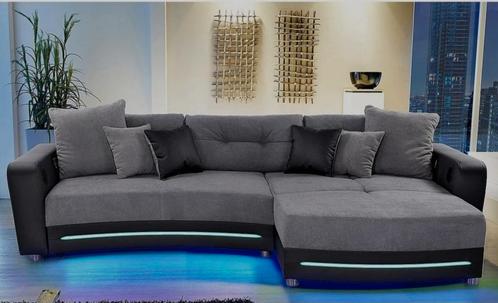 Mooie lounge bank met boxen en led verlichting, Huis en Inrichting, Banken | Complete zithoeken, Zo goed als nieuw, Ophalen of Verzenden