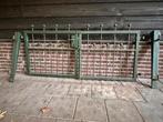 Degelijke stalen groene poort, Tuin en Terras, Ophalen, Met poort, Gebruikt, Sierhekwerk