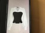 NIEUW blouse zwart wit gestreept 4x XL(46-48)Shein met kaart, Ophalen, Overige kleuren, Maat 46/48 (XL) of groter, Nieuw