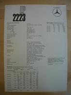 Mercedes LP 2223 Specificatie Brochure 1970 LP2223, Boeken, Ophalen, Mercedes, Zo goed als nieuw, Mercedes-Benz