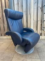Leolux Helical elektrische draaibare relaxfauteuil, Huis en Inrichting, Fauteuils, Ophalen of Verzenden, Gebruikt, Leer, Design
