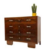 Art Deco ladekast comode mahonie design, Huis en Inrichting, Kasten | Ladekasten, Ophalen, Art Deco, Gebruikt, Art Deco