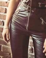 Prachtige Leren Jumpsuit met ritsen maat M, Verzenden, Zo goed als nieuw, Zwart