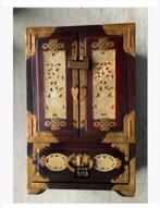 Chinees sieraden kast koperbeslag jade amuletten laden slot, Ophalen of Verzenden