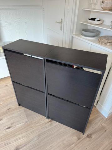 Ikea BISSA schoenenkast zwartbruin - afbeelding 1