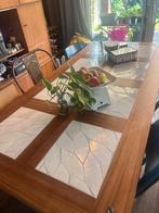 Grote vintage eettafel met keramieke tegels, Ophalen, Gebruikt, Vintage, 50 tot 100 cm