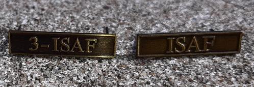 2 Gespen voor ISAF medaille KL, Verzamelen, Militaria | Algemeen, Overige soorten, Lintje, Medaille of Wings, Nederland, Ophalen of Verzenden