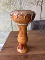 Mooie handgemaakte trommel van olijfhout, Muziek en Instrumenten, Ophalen of Verzenden, Gebruikt, Trommel