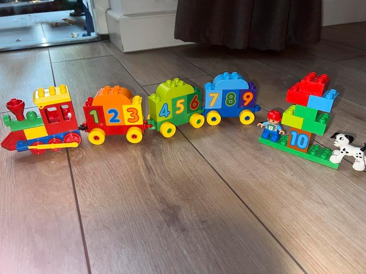 Duplo cijfertrein en figuren, Kinderen en Baby's, Speelgoed | Duplo en Lego, Zo goed als nieuw, Duplo, Complete set, Ophalen of Verzenden