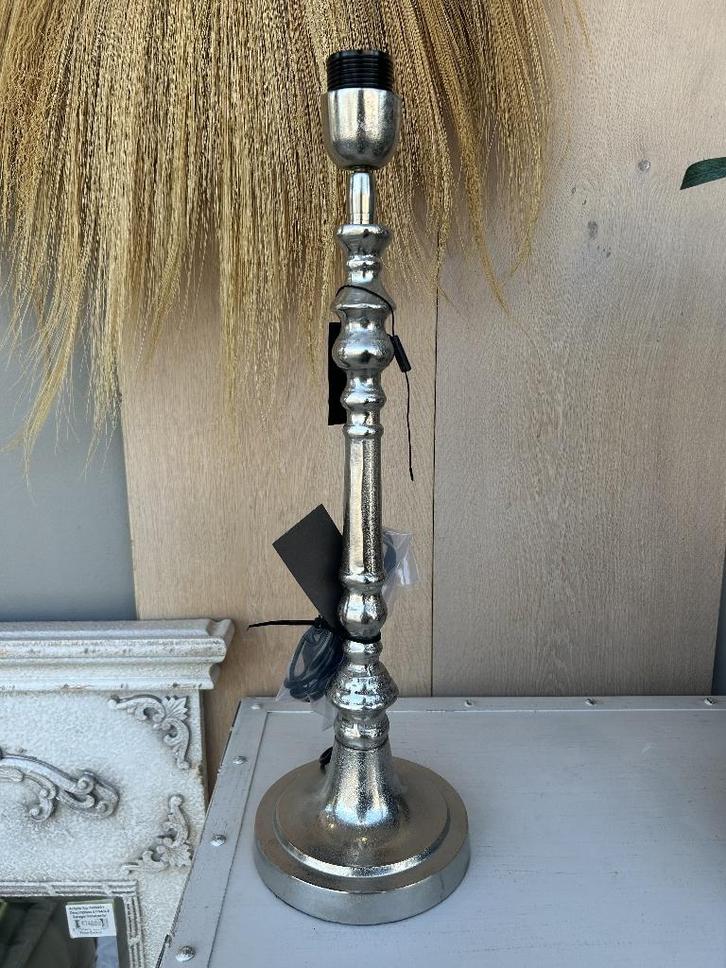 Zilveren lampenvoet, Huis en Inrichting, Lampen | Tafellampen, Nieuw, 50 tot 75 cm, Overige materialen, Ophalen