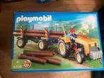 Playmobil tractor met boomstammen, Ophalen of Verzenden, Nieuw, Complete set