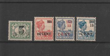Suriname 1925, NVPH 111 t/m 114, Postfris. beschikbaar voor biedingen