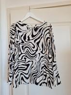Fabienne Chapot Blouse - Maat 44 - Zwart/Wit Print, Zwart, Maat 42/44 (L), Ophalen of Verzenden, Zo goed als nieuw