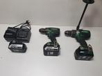 Hikoki en Hitachi boormachines 18 volt, Ophalen of Verzenden, Gebruikt, Boormachine