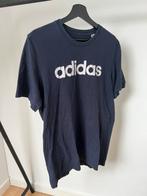 Donkerblauw Adidas shirt • Maat L, Maat 52/54 (L), Blauw, Zo goed als nieuw, Adidas