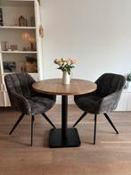 Coco Maison Bistro tafel & 2 stoelen draaibaar grijs ZGAN!!!, Huis en Inrichting, Tafels | Eettafels, Ophalen, 50 tot 100 cm, Tot twee personen