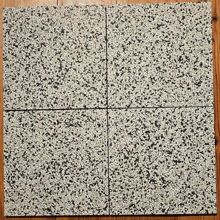 Terrazzo stone wit gezoet vloertegels 400x400x15 mm granito, Doe-het-zelf en Verbouw, Tegels, Nieuw, Vloertegels, Keramiek, 40 tot 60 cm