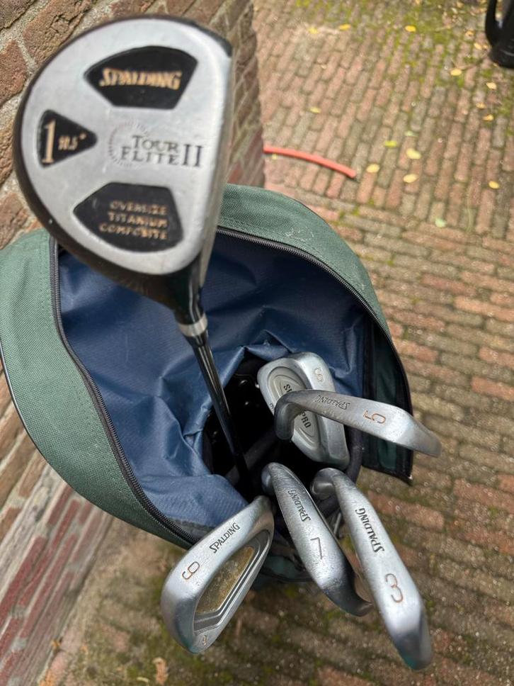 Spalding Golfset met Tas - Halve Set, Sport en Fitness, Golf, Gebruikt, Set, Overige merken, Ophalen of Verzenden