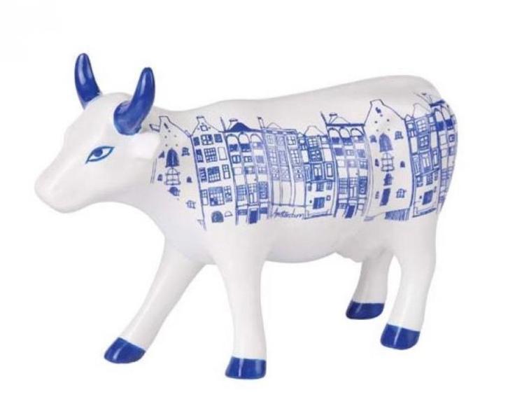 Nieuw Cow Parade koe Amsterdam medium gratis verzending., Antiek en Kunst, Kunst | Designobjecten, Ophalen of Verzenden