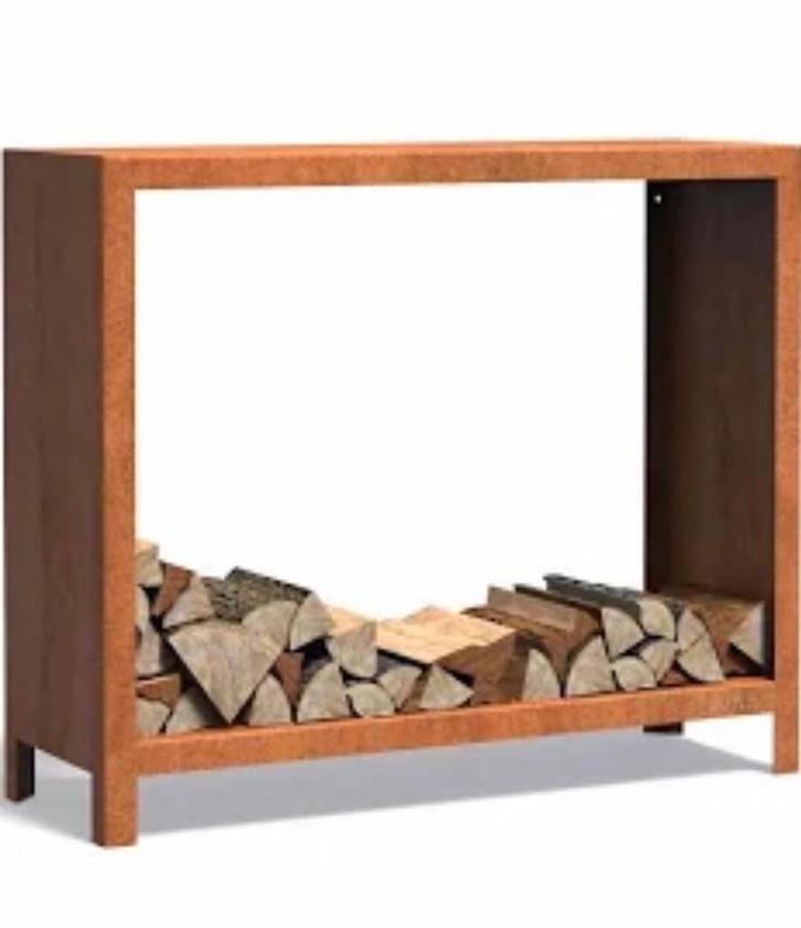 Cortenstaal Houtopslag - Modern & Duurzaam vanaf 249,- euro, Tuin en Terras, Tuinhaarden, Nieuw, Ophalen