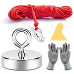 Fishing magnet with gloves and rope, Ophalen of Verzenden, Zo goed als nieuw