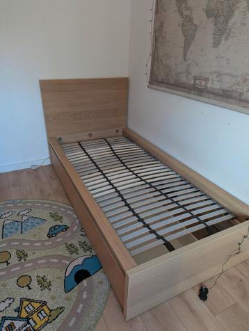 Ikea Malm eenpersoons bed, beuken kleur - afbeelding 2
