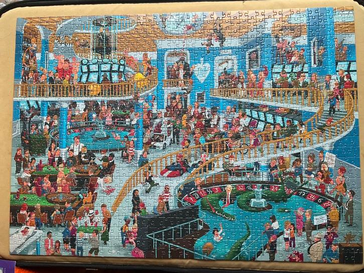Heye Chaotic Casino 1000 stukjes, Hobby en Vrije tijd, Denksport en Puzzels, Gebruikt, Legpuzzel, 500 t/m 1500 stukjes, Ophalen of Verzenden