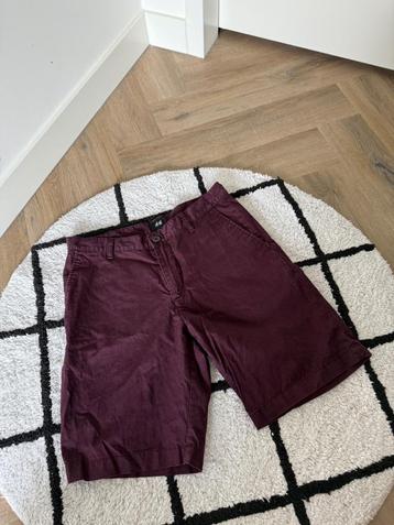 Heel goed bordeaux rood H&M Man shorts korte broek XS 44 beschikbaar voor biedingen