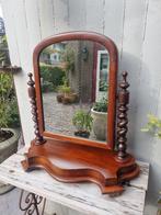 Antieke Kapspiegel met Gedraaide Zuilen, Ophalen of Verzenden, Rechthoekig, Minder dan 50 cm