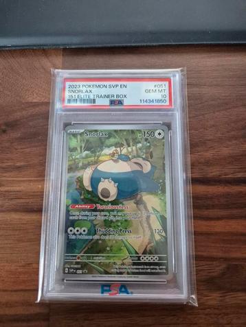 Snorlax SVP051 - PSA 10 - Pokemon 151 ETB Promo  beschikbaar voor biedingen