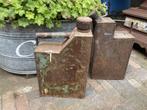 Stoere zwaar metalen oude jerrycans, Antiek en Kunst, Antiek | Gereedschap en Instrumenten, Ophalen of Verzenden