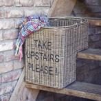 Trapmand Rotan / Riet 'take upstairs please!', Huis en Inrichting, Mand, Nieuw, Ophalen of Verzenden, Riet