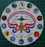 Bijzondere Luchtmacht Sticker met alle Squadrons  Zie tekst, Ophalen of Verzenden, Luchtmacht, Nederland, Embleem of Badge