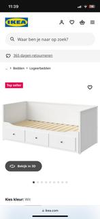 Ikea Hemens uitschuifbaar bedbank, Ophalen, Gebruikt, Wit, 80 cm