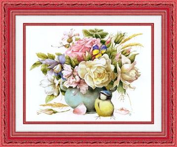 # Compleet nieuw borduurpakket; Chickadee # beschikbaar voor biedingen