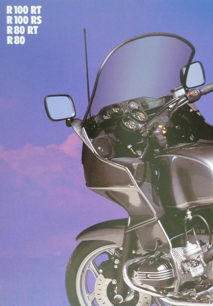 Folder BMW R100RT/ R100RS/ R80RT/ R80 10/ 1989, Motoren, Handleidingen en Instructieboekjes, BMW, Ophalen of Verzenden