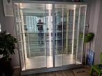 Vitrinekast 200x200x40 met led verlichting, Ophalen, Gebruikt, 25 tot 50 cm
