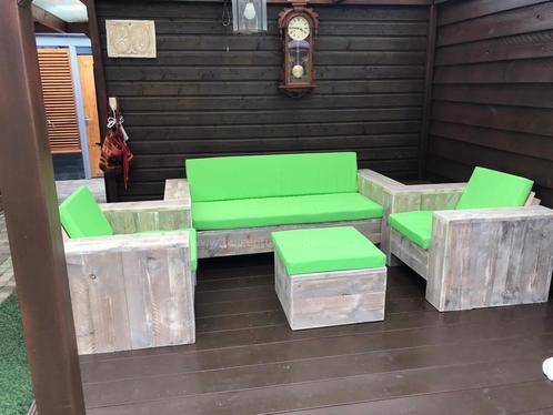 Huis en Tuin Steigerhouten Loungeset set lounge, Tuin en Terras, Tuinsets en Loungesets, Nieuw, Steigerhout