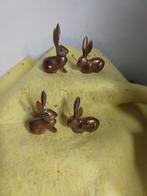 11919) 2 setjes messing hazen hoog 10 /8 cm, Ophalen of Verzenden, Zo goed als nieuw, Dier